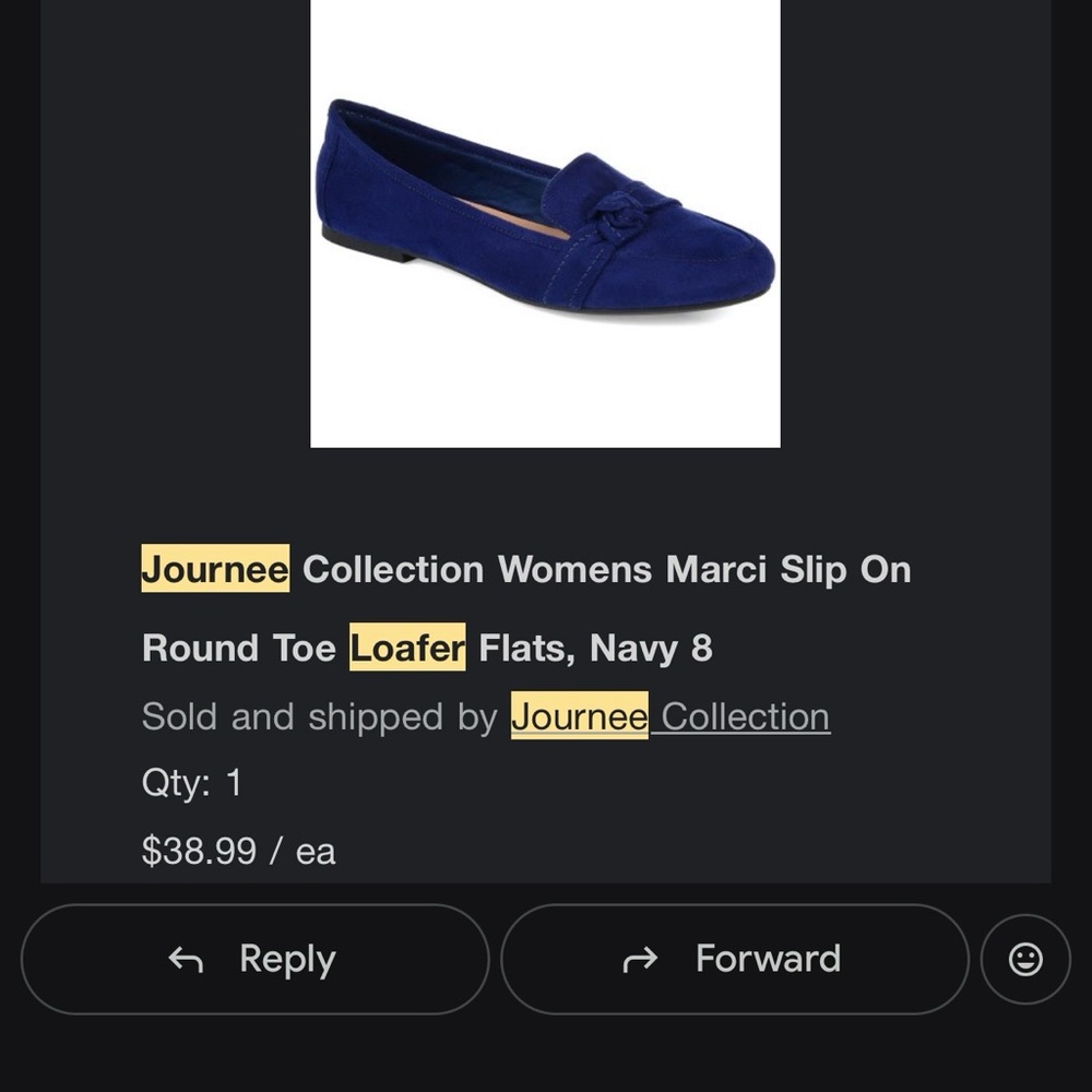 Journee Collection Women's Vibrant Blue Flats - Picture 4 of 4